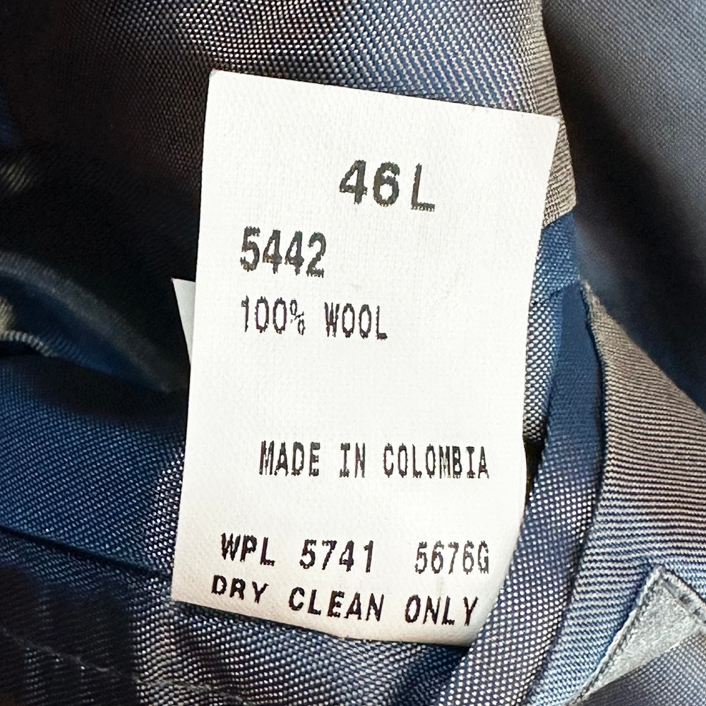 OSCAR DE LA RENTA 100% Wool Sport Coat Blazer • 46L • Navy Blue - Picture 6 of 7